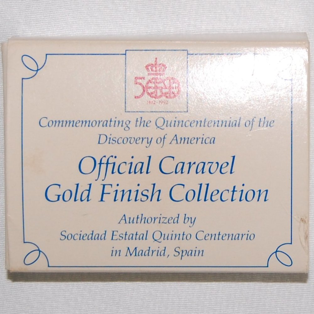 Official Caravel Gold Finish Collector Coins  "Columbus & Queen Isabella"